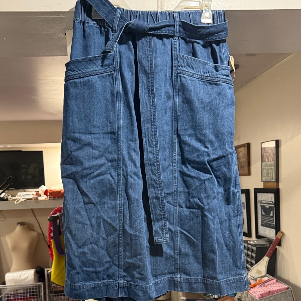 St. John Collection Blue Midi Skirt